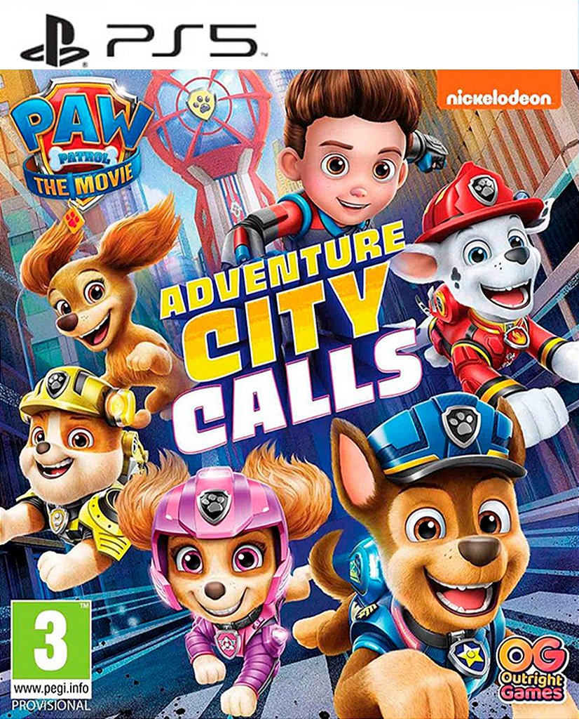 Patrulha Canina: O Filme A Cidade da Aventura está chamando Ps5 Psn Midia Digital